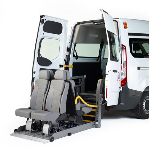 Pedana elettrica per carrozzine su allestimento smartfloor Promobility by Orion
