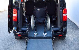 pianale ribassato su veicoli per trasporto disabili